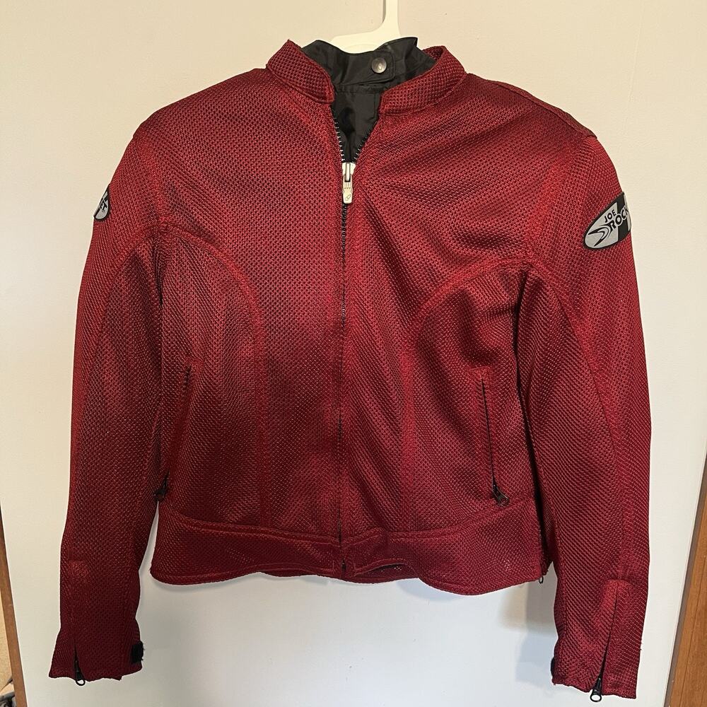 Joe Rocket Rocket Girl Mesh Motorcycle Moto Riding Jacket Red Armor Women Medium